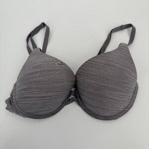 Victoria's Secret Perfect Shape Bra Gray Smooth Push Up Size 32C